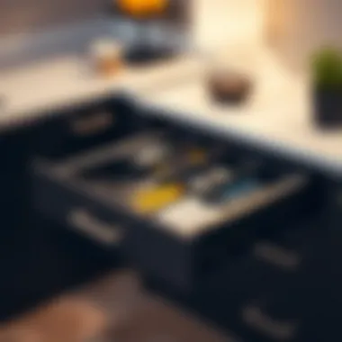 Innovative design of a drawer organizer showcasing versatility