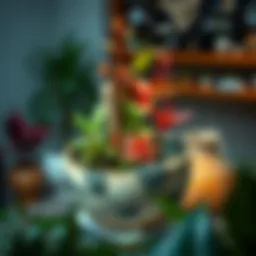 Elegant water planter showcasing vibrant indoor plants