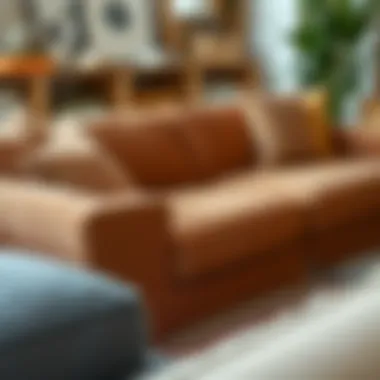 Variety of couch cover materials displayed